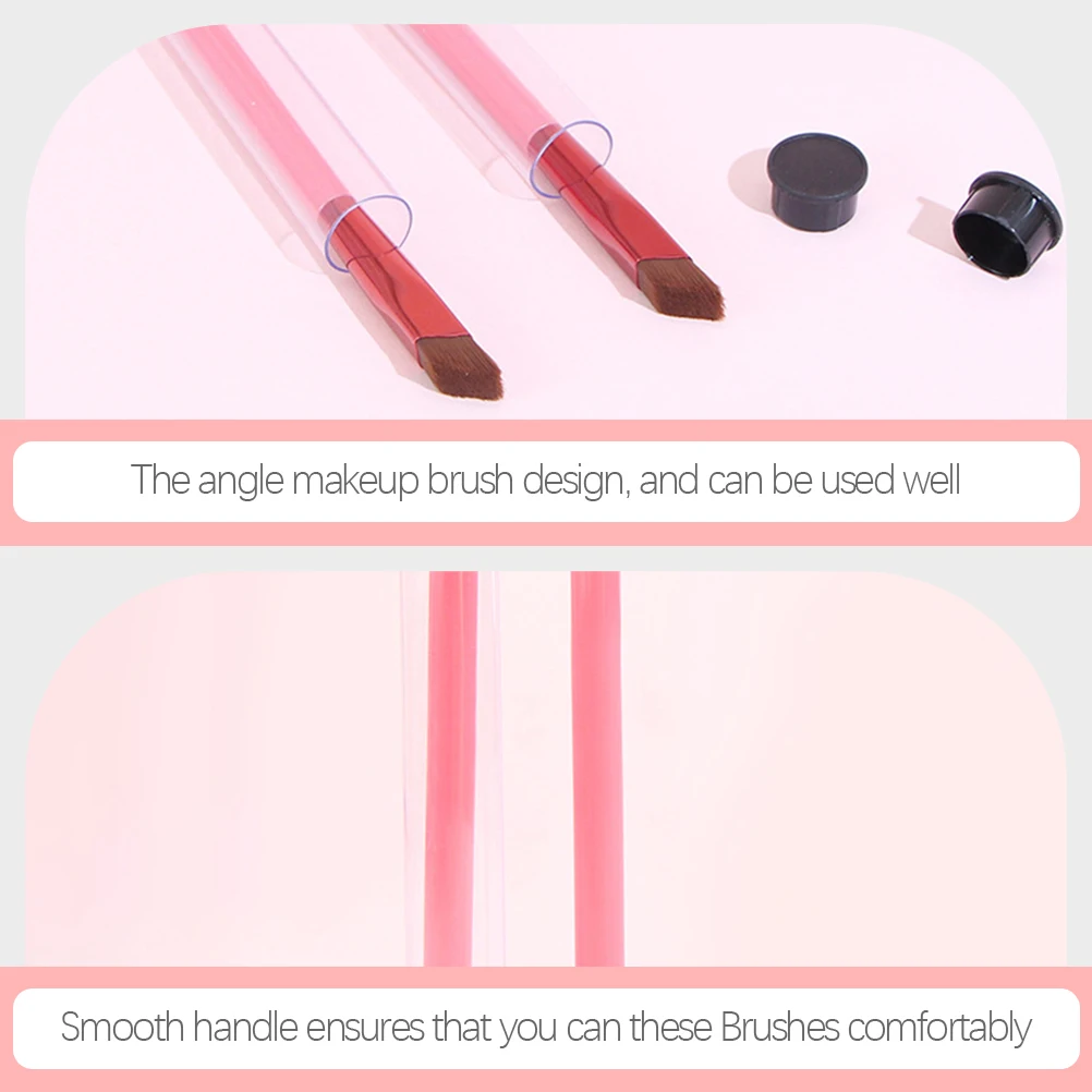 2 個の眉毛ブラシ多機能角度付きメイクアップツールサロン家庭用プロフェッショナル眉シェイパー化粧品ツール