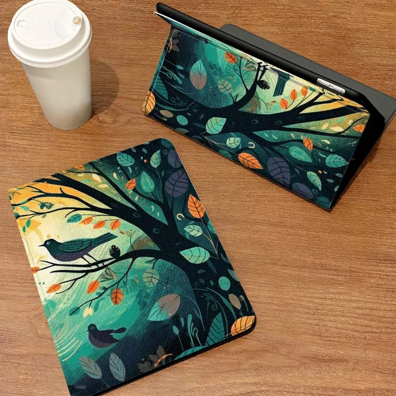 

Чехол для планшета Samsung Galaxy Tab S6 S7 S8 S9 S10 S11 FE Plus Lite с рисунком лесных деревьев в мультяшном стиле