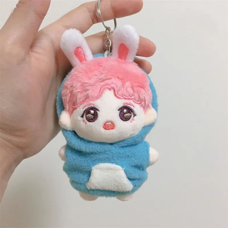 

Korean Style handmade 10cm cotton doll clothes cute hooded suspender 10cm doll clothes set plush doll toy