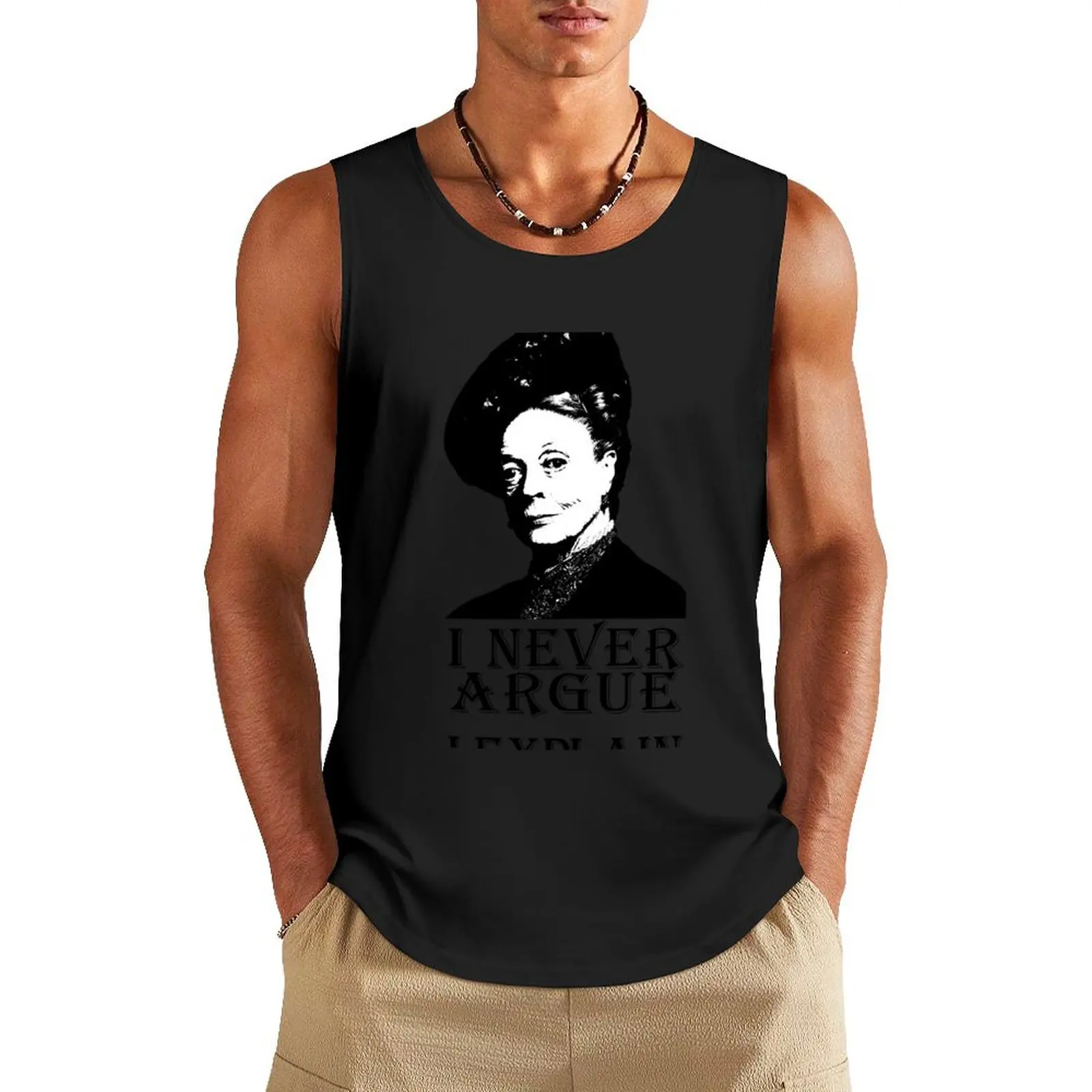 I Never Argue - I Explain Tank Top anime cotton t-shirts man Men's gym clothing fitness clothing for men