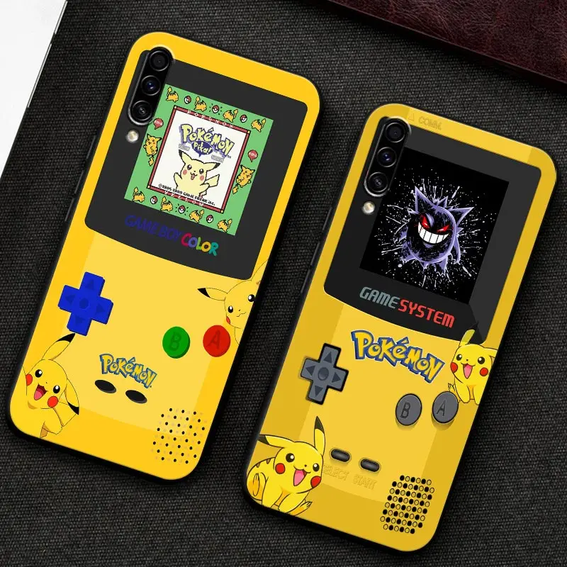 GameBoys Pokemon Pikachu Soft Cases For Samsung Galaxy A30 A30S A50 A50S A10 A70 A70S A20S A90 A10 A40 A7 A9 2018 Silicone Cover