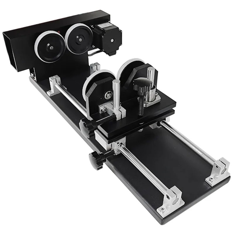 380V/220V Rotary Engraving Attachment with Chucks Stepper Motors for Laser Engraving Cutting Machine Aluminum Alloy
