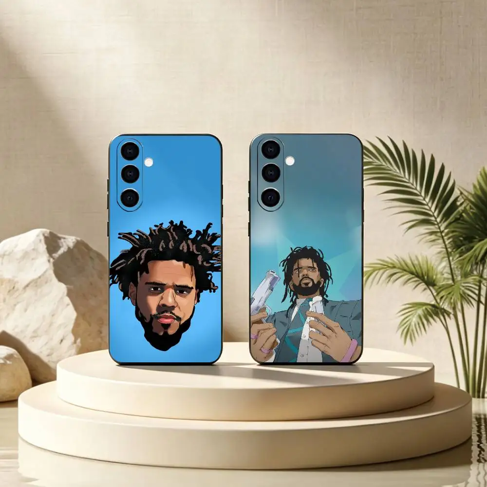 R-Rapper J  Colejpg Phone Case Black Silicone Soft For Samsung Galaxy A73,A72,A71,A70,A53,A52,A51 Gift