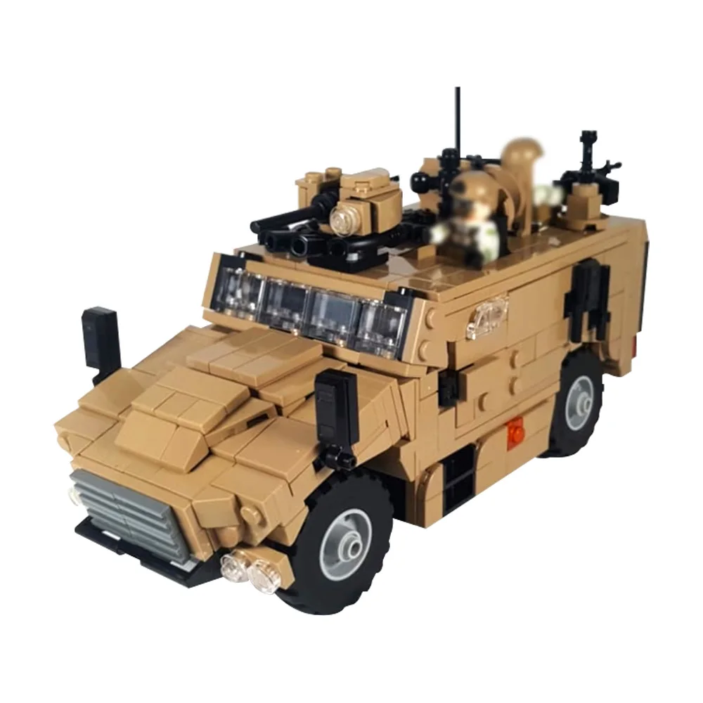 Gobricks MOC VBMR-L Serval Building Blocks Desert Tanks Combat Vehicle Bricks Assembled Toy Creativity for Children Gift