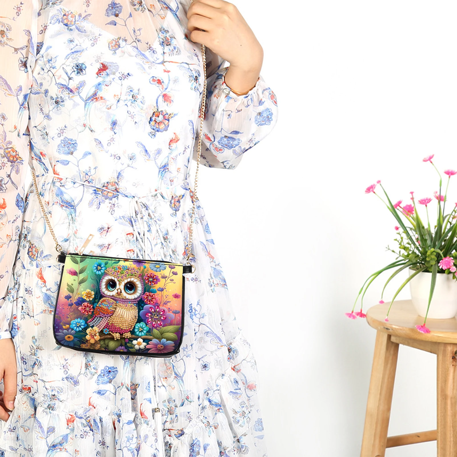 Special Shape Highland Yak Diamond Painting Purses Diamond Painting Clutch Bag Rhinestone Stitch Shoulder Bag for Christmas Gift