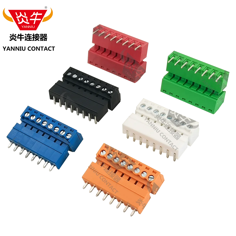 50Pcs KF2EDGV 3.81 2P ~ 12P PCB PLUG-IN TEMINAL BLOCKS 15EDGVC 3.81mm 2PIN ~ 12PIN MC 1,5/ 2-G-3,81 Orange Blue Black White Red