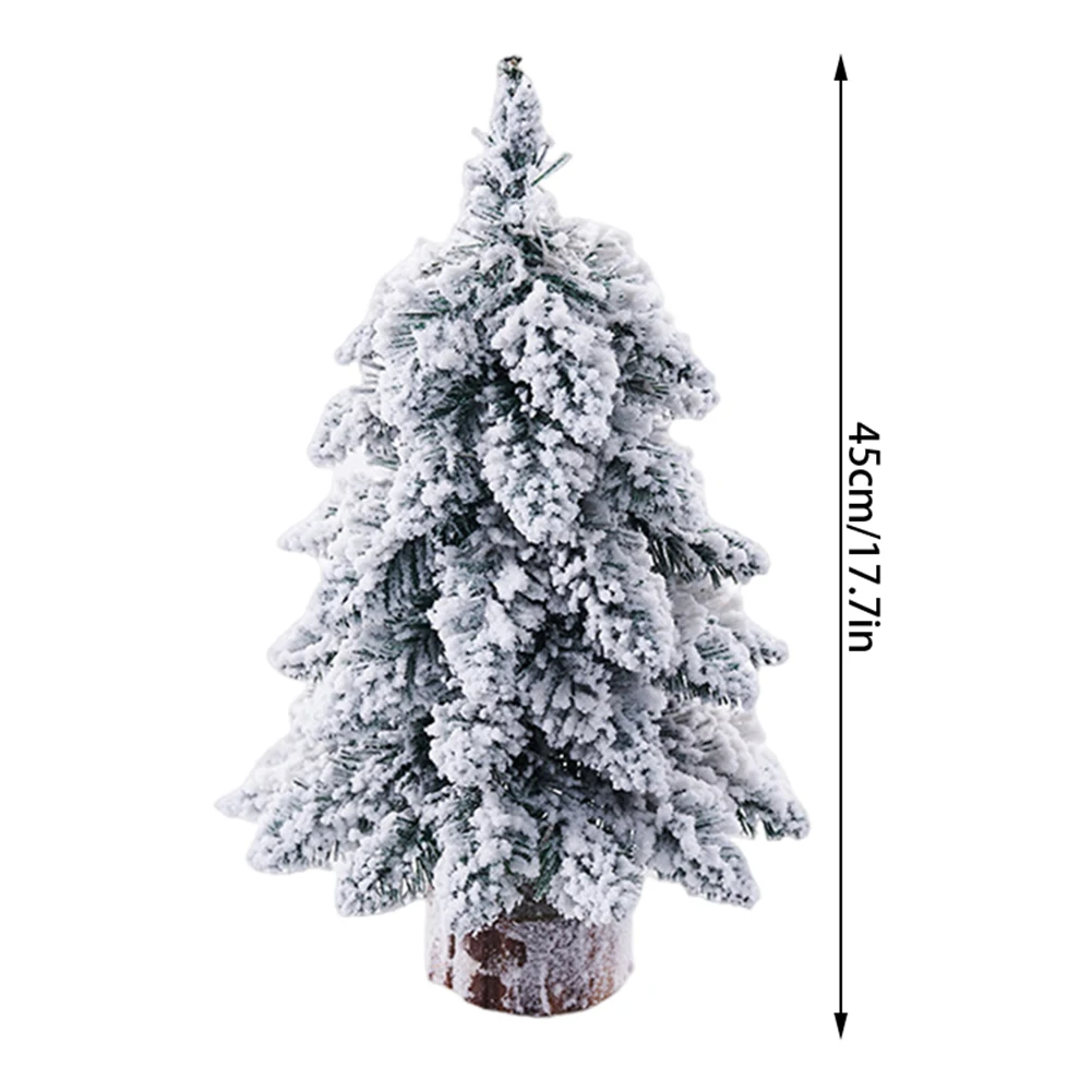 Prelit Tabletop Christmas Tree Includes Small White LED Lights Wood Base for Table Desk Farmhouse Porch Christmas Decoration