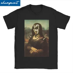 Men Women's Mona Lisa Halloween Rocker Music Lover T Shirt Kiss Band Pure Cotton Tops Short Sleeve Crewneck Tees 4XL 5XL T-Shirt