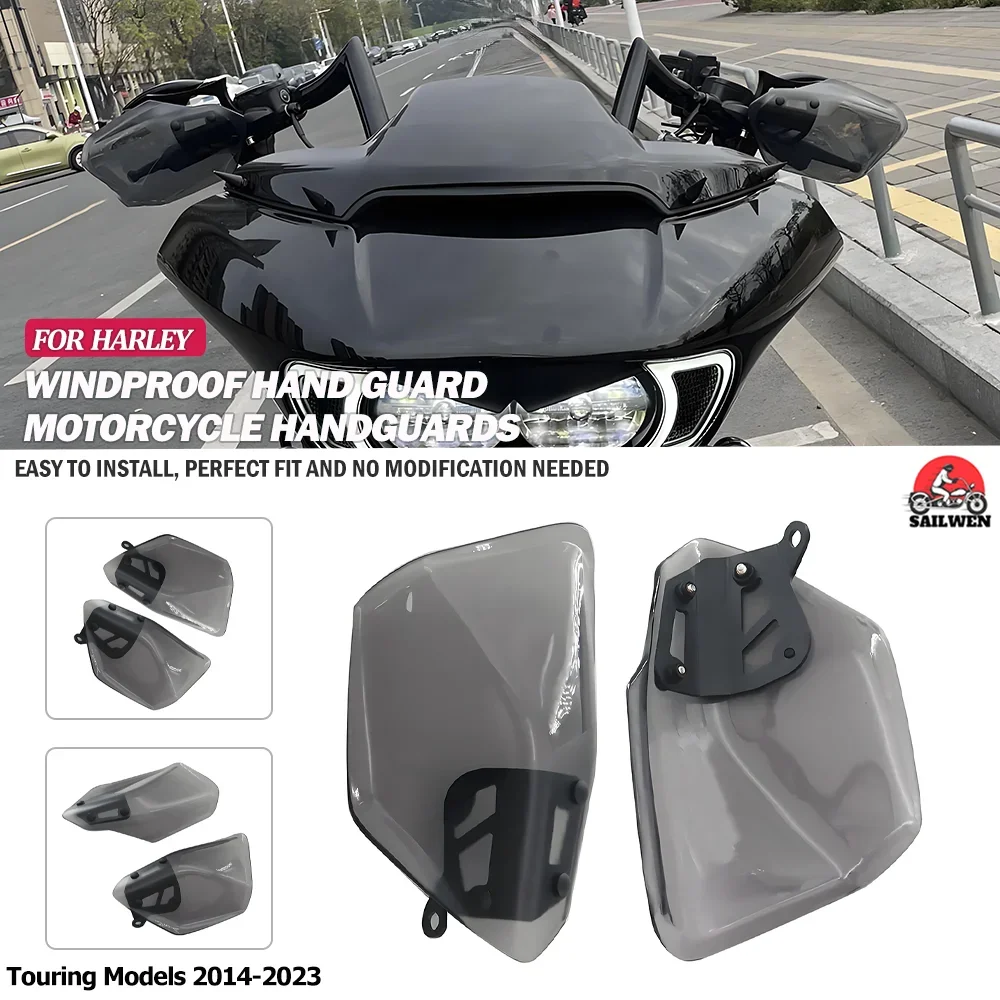 

motorcycle Handguards Shield Hand Guard Protector Windshield For Harley 2014-2023 Touring Street Glide CVO Road Glide Road King