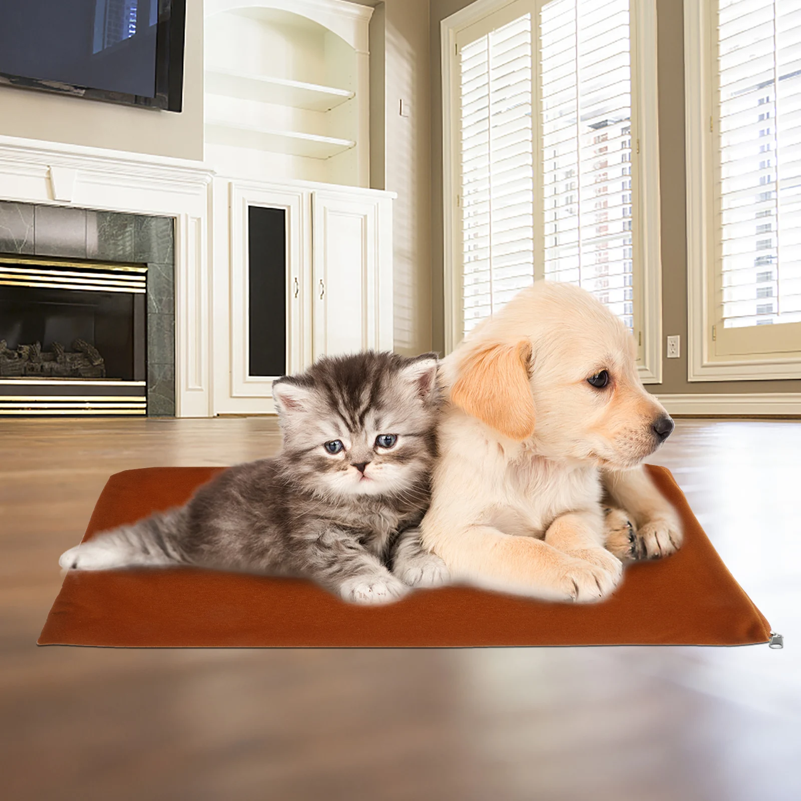 

Cat Electric Mat Cover Waterproof Dustproof Replacement For Pet Heating Pad Bed Protector Cozy Warm Cat Heating Blanket