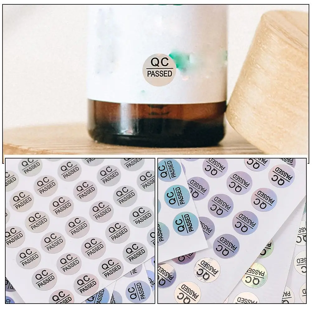 1600 pcs PASS Labels 10mm Diameter Clear PVC Quality Inspection Stickers Inventory Management Files Folder Tags