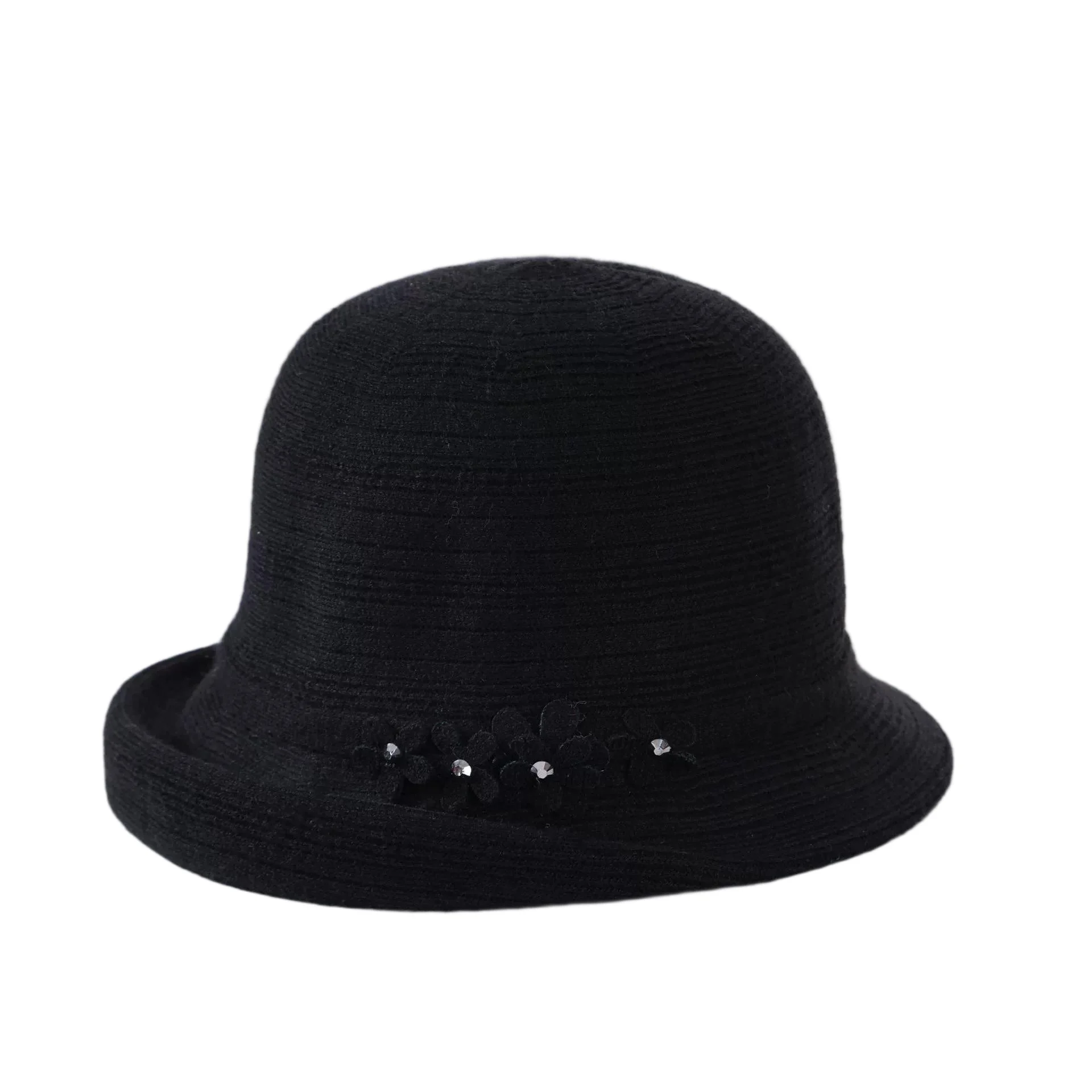 أمي محبوك قبعة الخريف والشتاء أنيق ودافئ قبعة بحافة ركاب نمط جديد اليابانية قبعة بحافة للنساء #4