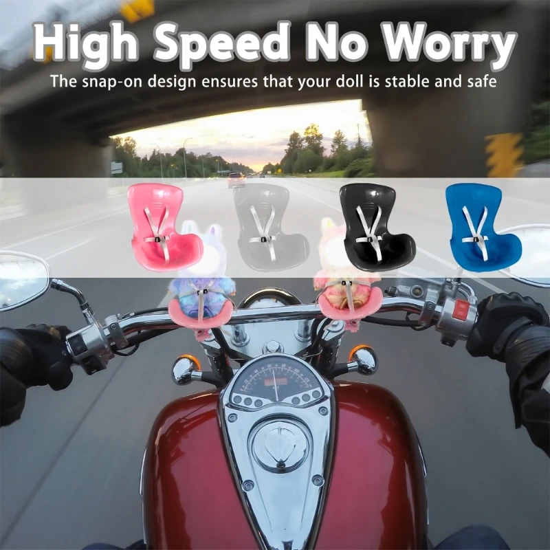 Correa seguridad ajustable para sofá muñeca, soporte Clip para manillar motocicletas para pantallas decorativas,