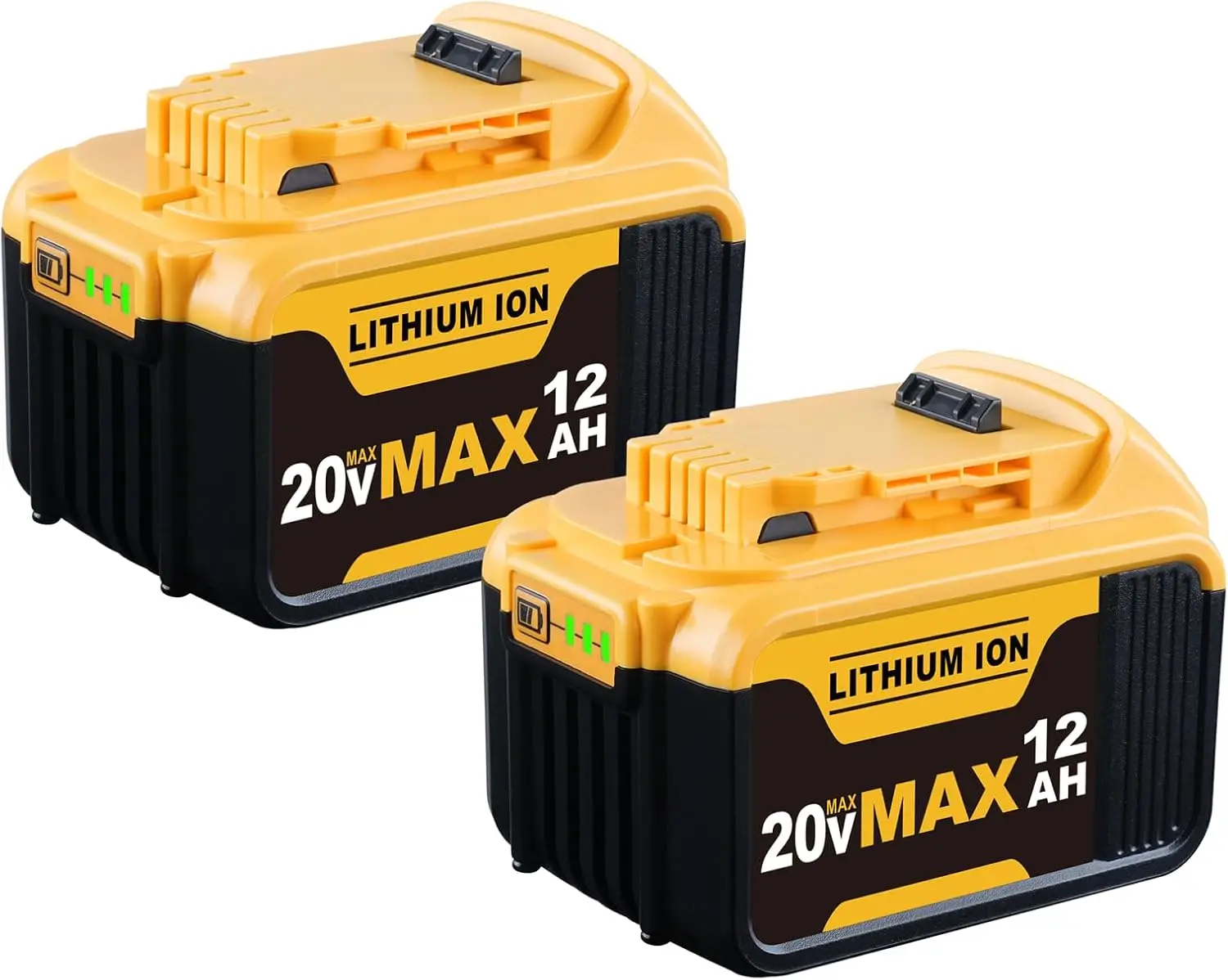 

2-Pack 12.0Ah Replacement Battery for 20V MAX Cordless Power Tools, Compatible with Multiple Models