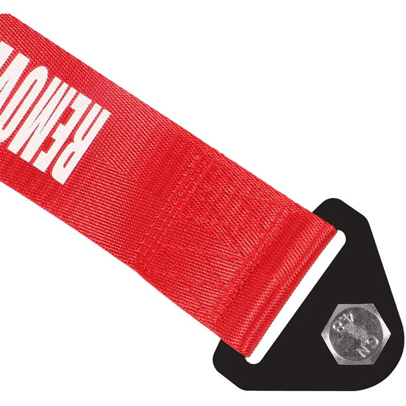 2 قطعة عالية القوة النايلون سحب حزام العالمي JDM سباق السيارات سحب السيارات مقطورة الحبال الأمامية والخلفية مقطورة سحب حزام #5