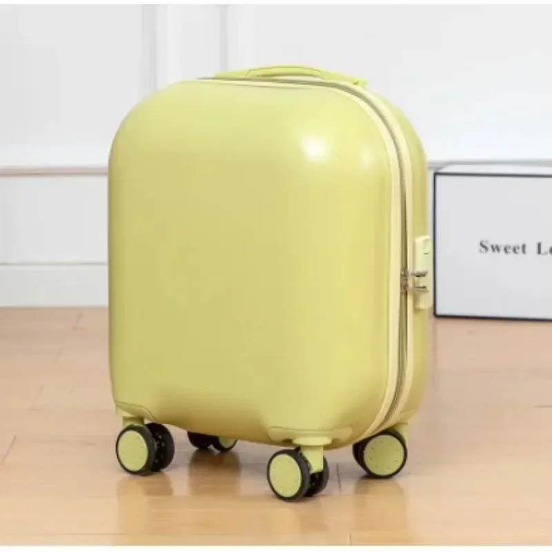 New 18-inch Mini Solid Color Luggage Trolley Case Multi-wheel Student Travel Trolley Large Capacity Travel Boarding Luggage