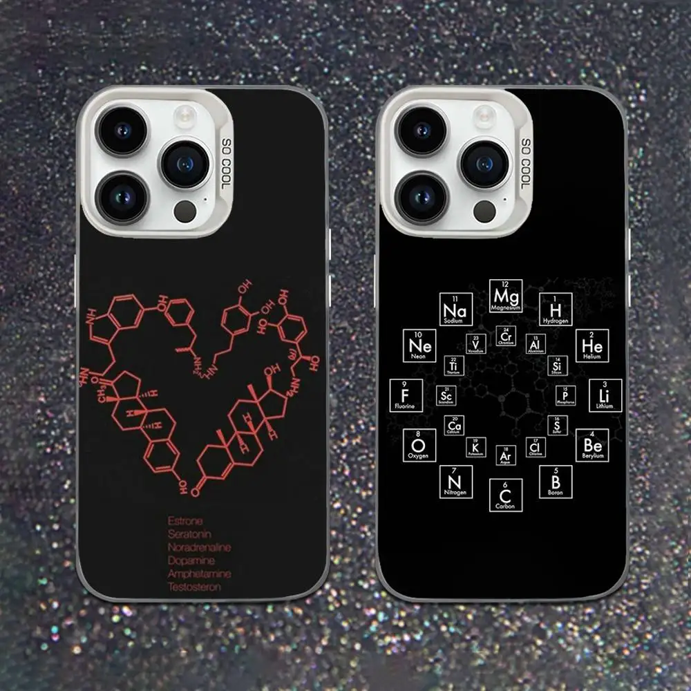 

Chemistry Periodic Table Phone Case For iPhone 16,15,14,13,12,11,Mini,Pro,SE,MAX White Matte Shockproof Cover