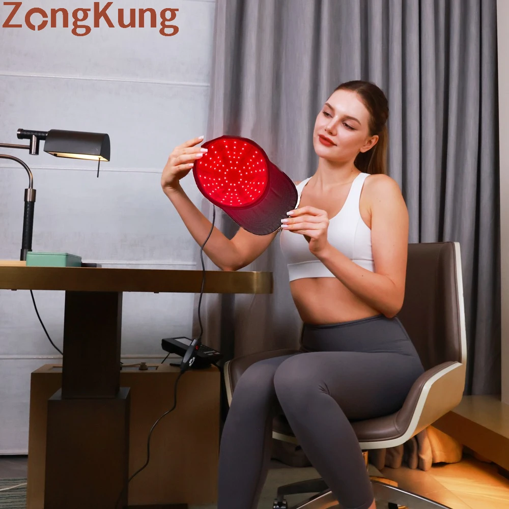 96pcs Rechargeable Red Light Therapy Cap 660nm 850nm Hair Regrowth Anti Hair Loss Relaxing Scalp Care Cap Anti Hair Loss Cap