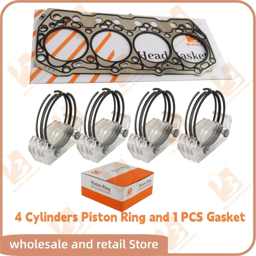 3Z para motor Toyota 4 cilindros anillo de pistón 98*2.2HK + 2 + 4mm junta de culata Kit de reconstrucción de revisión 98mm piezas de repuesto de motor