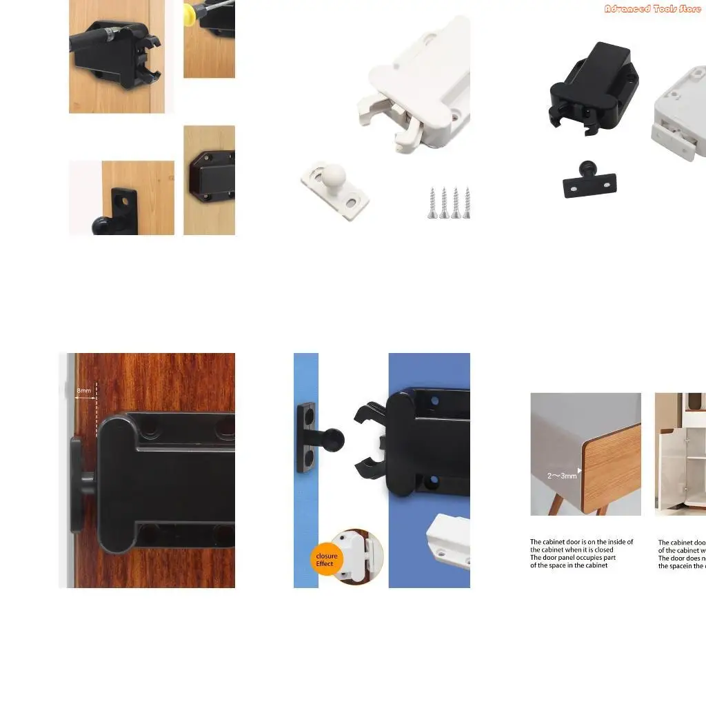 Толкатель-для-шкафа-без-ручек-для-защелки-Скрытый-дверной-толкатель-для-защелки-Пресс-устройство-отскока-для-мебельных-дверей