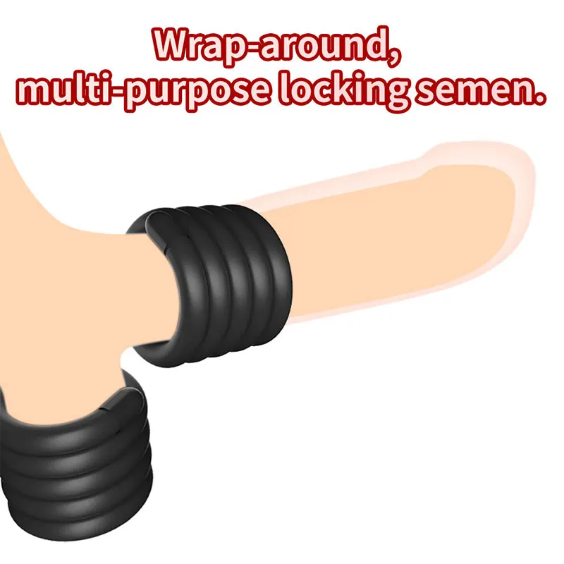 DIY Adjustable Cock Ring Penis Ring Flexible Testicle Scrotum Penis Bondage Delayed Ejaculation Sex Toy for Men Ball Stretcher