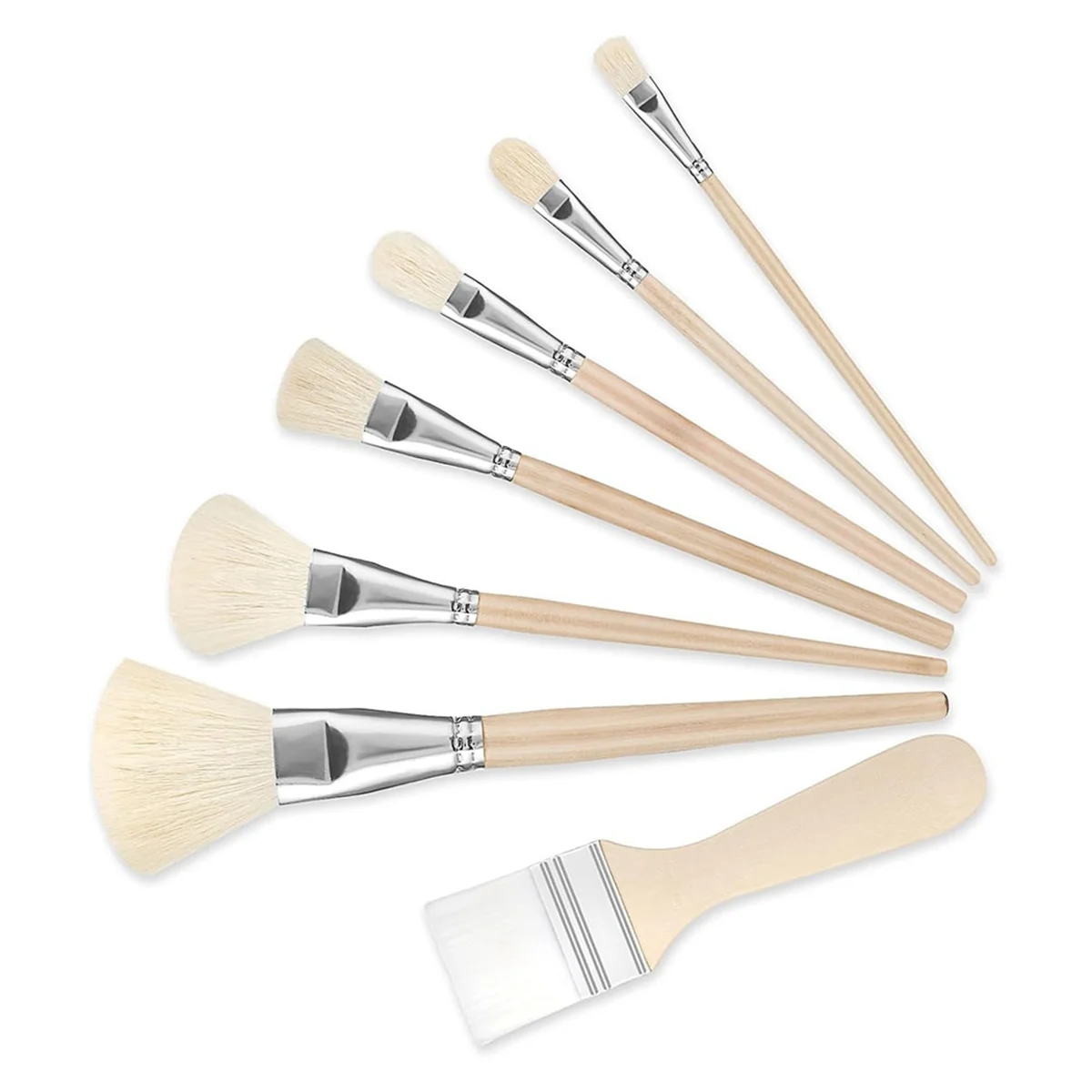 

CYL-7 Piece Acrylic Painting Mop Brush Set, Acrylic Paint Brush Set for Acrylic Watercolor Oil Painting Wall Painting