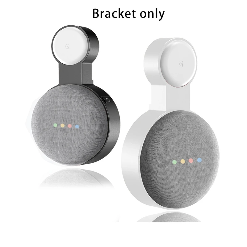 2Pcs Suitable For Google Audio For Google Nest Mini Wall Bracket Second Generation Socket Hanging Hanger Bracket-White
