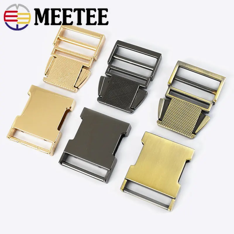 2/4Pcs 14-38mm Metal Quick Release Buckles for Webbing Backpack Bags Safety Belt Hooks Clasp Side Clip Buckle DIY Accessories