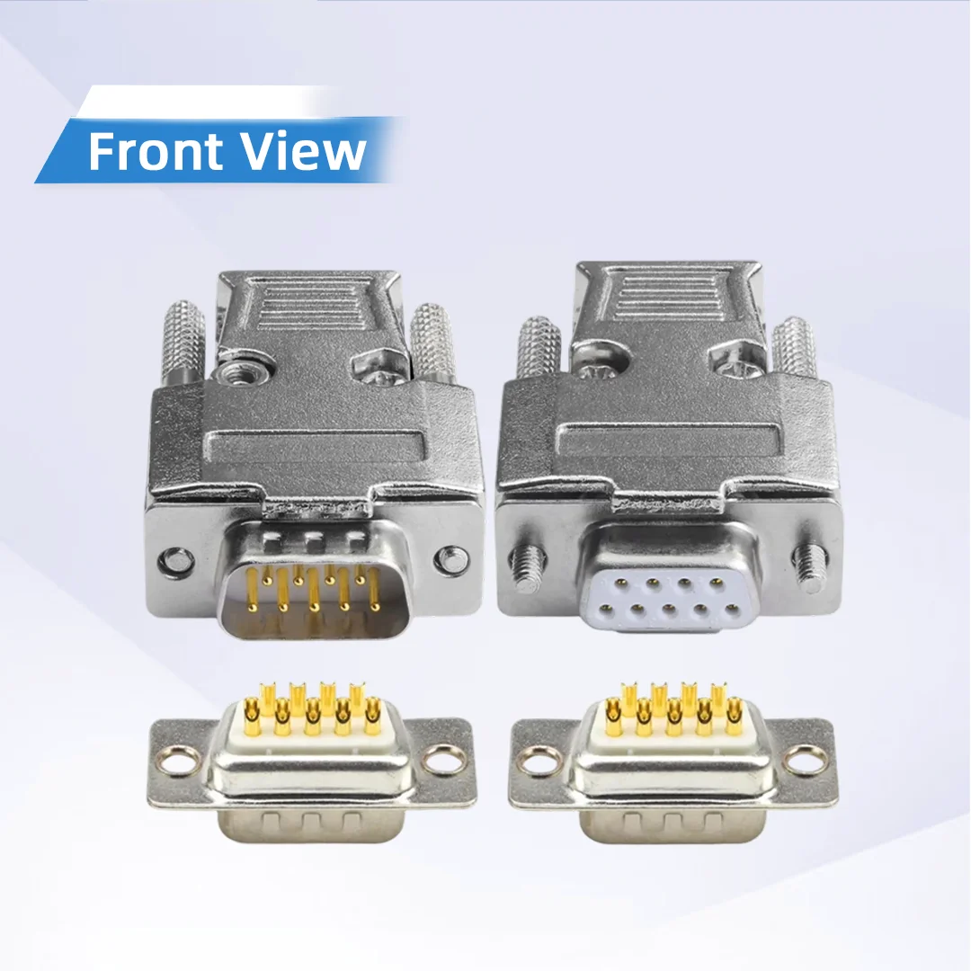 DB9 9Pin Serial Connector RS232 RS485 COM Port Industrial DB9 Male Female Plug 9 Core Communication Adapter