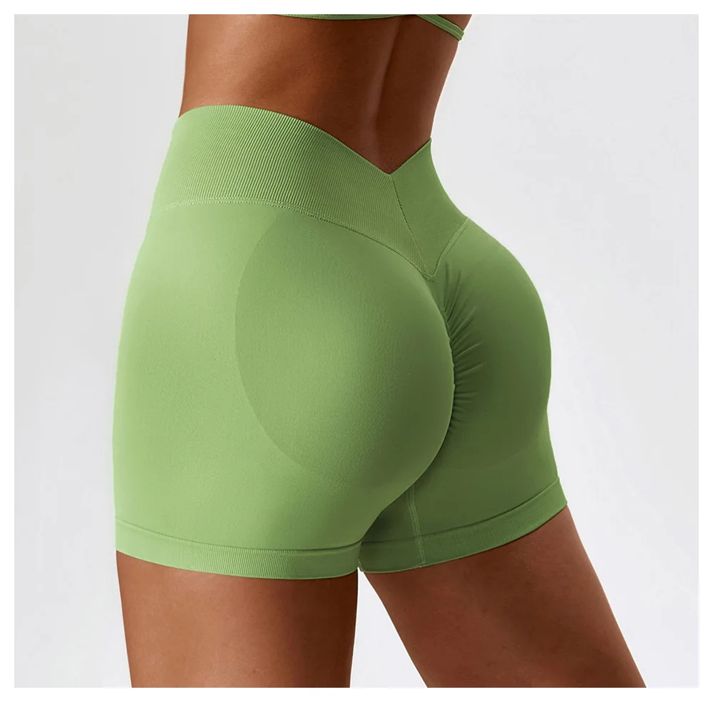 Women High Waist Scrunch Butt Yoga Shorts Amplify Seamless Shorts Push Up Gym Shorts Athletic Booty Workout Short Women Clothing