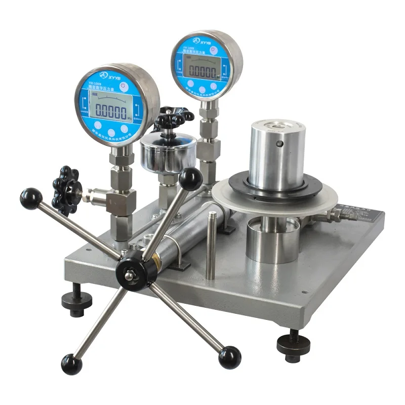 Upgraded VersionPiston Type Pressure Gauge Dead Weight Tester  600bar