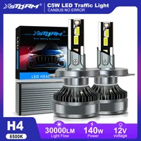 XSTORM H7 luz LED Blubs 140W 30000LM 9005 9006 H1 H4 LED Canbus lámpara de faro de coche 6500K 5070 CSP luces Turbo de faro automático