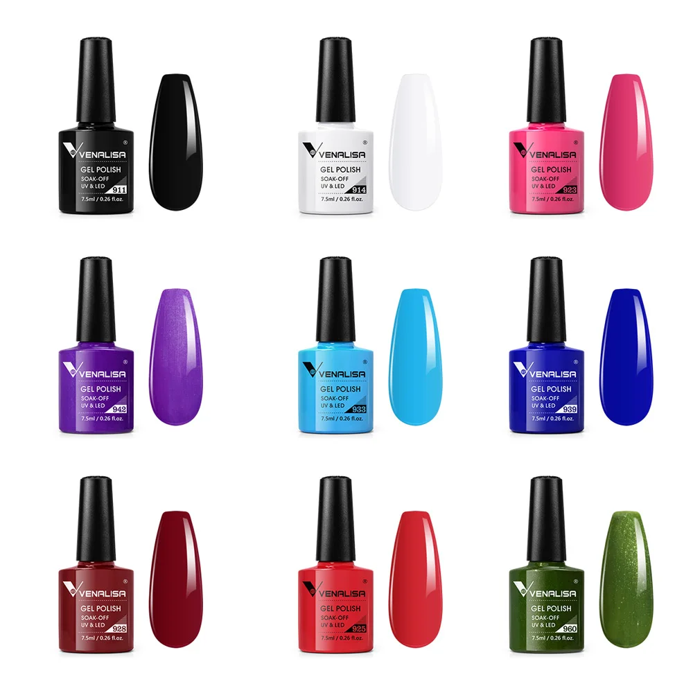 VENALISA TPO FREE Nail Gel Polish Semi Permanent Gel Nail Art Salon 7.5ml Soak off Organic UV LED Nail Gel Varnish HEMA FREE