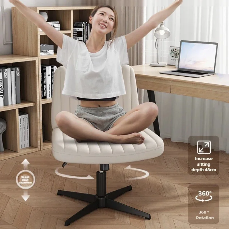 360° Swivel Office Desk Chair Wider Cushioned Seat with Rocker Function Comfortable Home Reading Chair Ergonomic Study Chair
