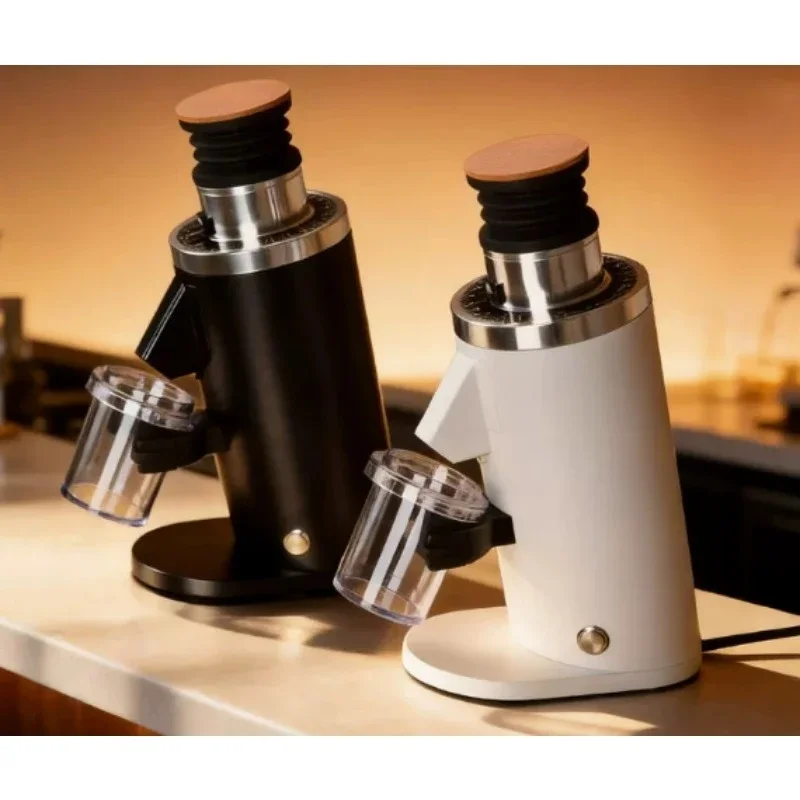 Electric Coffee Bean Grinder with Flat Burr, Single Dose Fresh Grinding Machine for Hand Brew and Italian Espresso