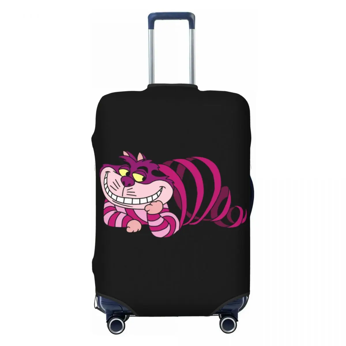 

Custom Funny Cheshires Cat Luggage Cover Elastic Travel Suitcase Protective Covers Fits 18-32 Inch