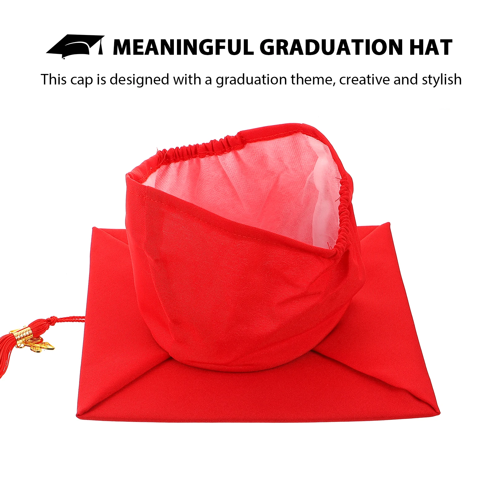 

Bachelor Cap 2021 Graduation Party Hat Novel Headdress Hats Adjustable Useful Meaningful Woven Child