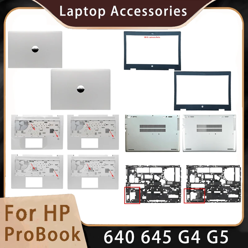 

New For HP Probook 640 645 G4 G5 ; Replacemen Laptop Accessories Lcd Back Cover/Front Bezel/Palmrest/Bottom With LOGO Silvery