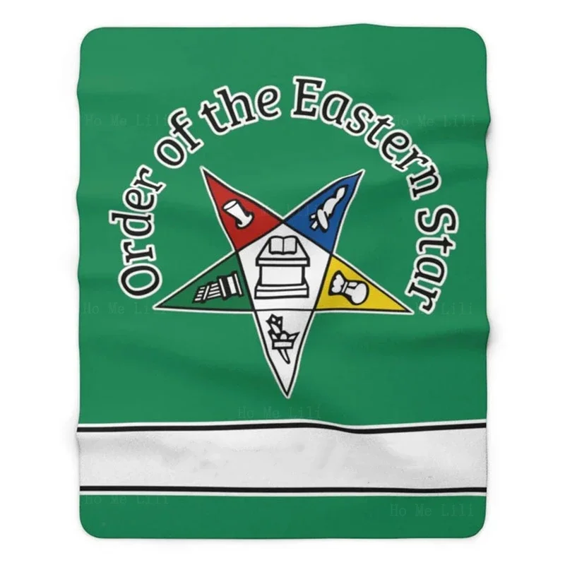 Order Of Eastern Star Oes Super Soft Cozy Flannel Blanket For Sofa Couch Chair All Season Use Can Customize The Name