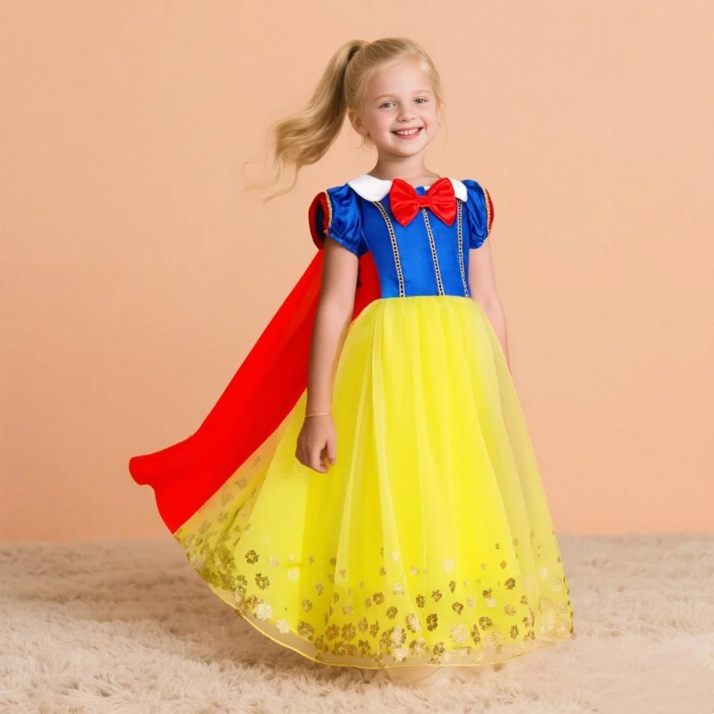 الأطفال الأميرة يتوهم ازياء حزب كرنفال اللباس للفتيات هالوين عيد الميلاد عيد ميلاد تأثيري سنو وايت حسناء الملابس