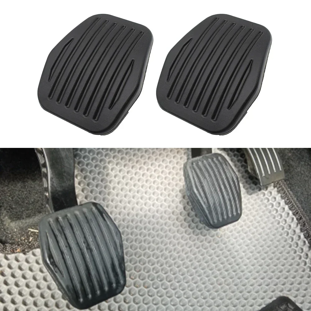 2Pcs Car Clutch Brake Pedal Rubber Pad Cover For Ford Focus C-Max 2003-2009 Brake Clutch Pedal Pad Car Accessories