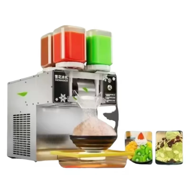 

2026 Milktea Shop Four Barrels Snow Ice Crusher Bingsu Snow Ice Shaver Machine Snow Flake Cream Crusher Maker