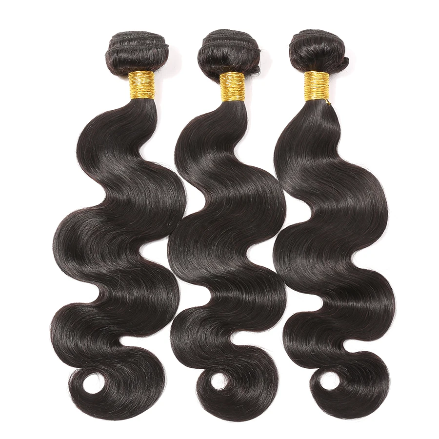 Mèches Body Wave brésiliennes 100% naturelles Remy, couleur naturelle, 10-30 pouces, Extension de cheveux de qualité supérieure, vente en lot