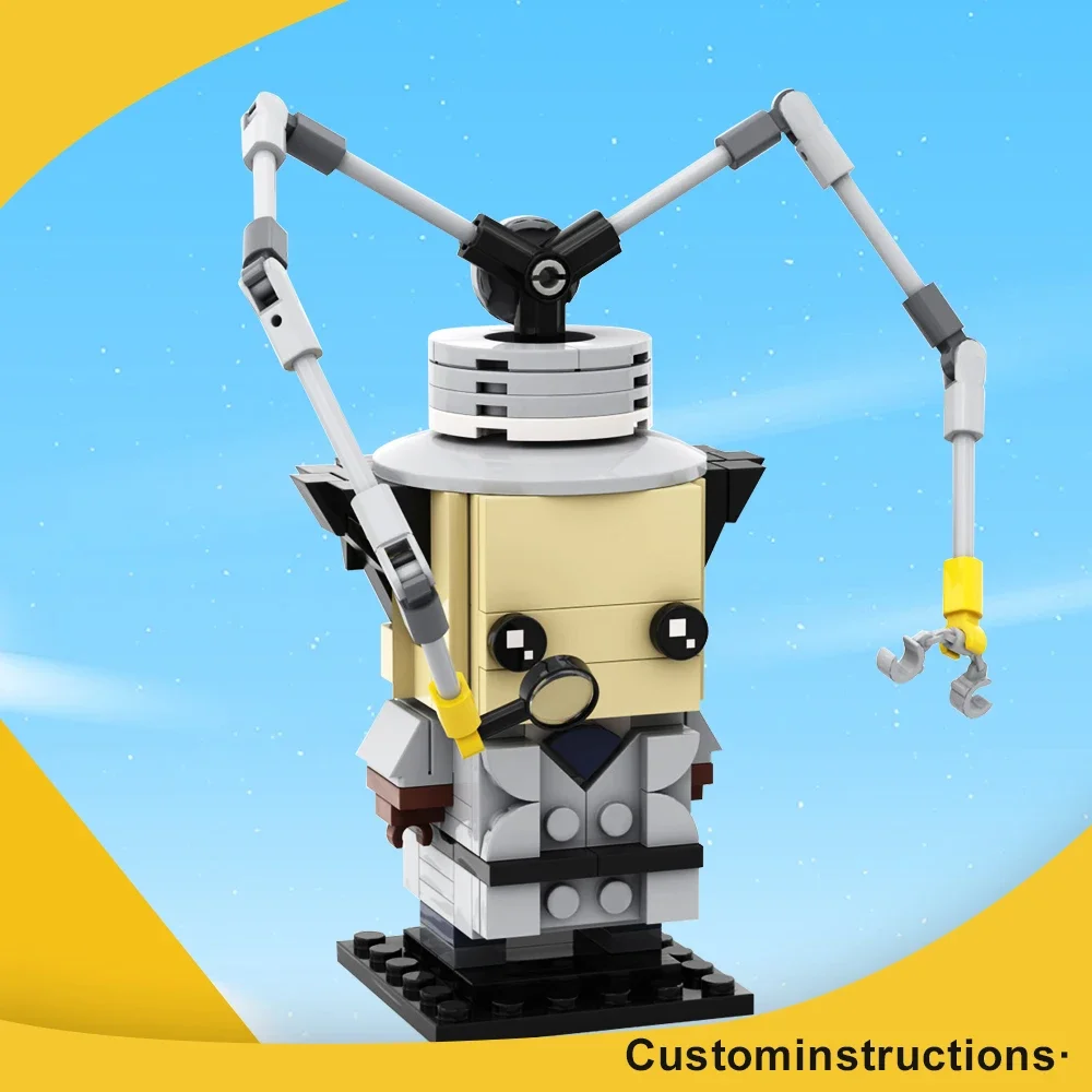 Gobricks MOC 만화 영화 검사 된 가제트 Brickheadzs 빌딩 블록 세트 액션 캐릭터 탐정 벽돌 장난감 어린이 선물