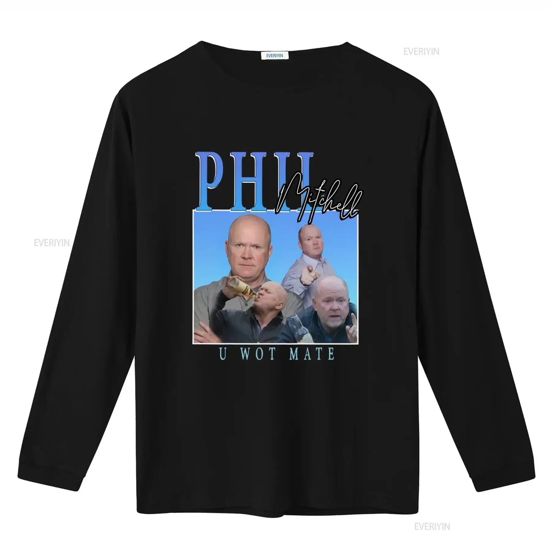 Phil Mitchell T Shirt Black EastEnders Vintage Throwback Homage Funny Classic Crewneck U Wot Mate  vintage Washed homme