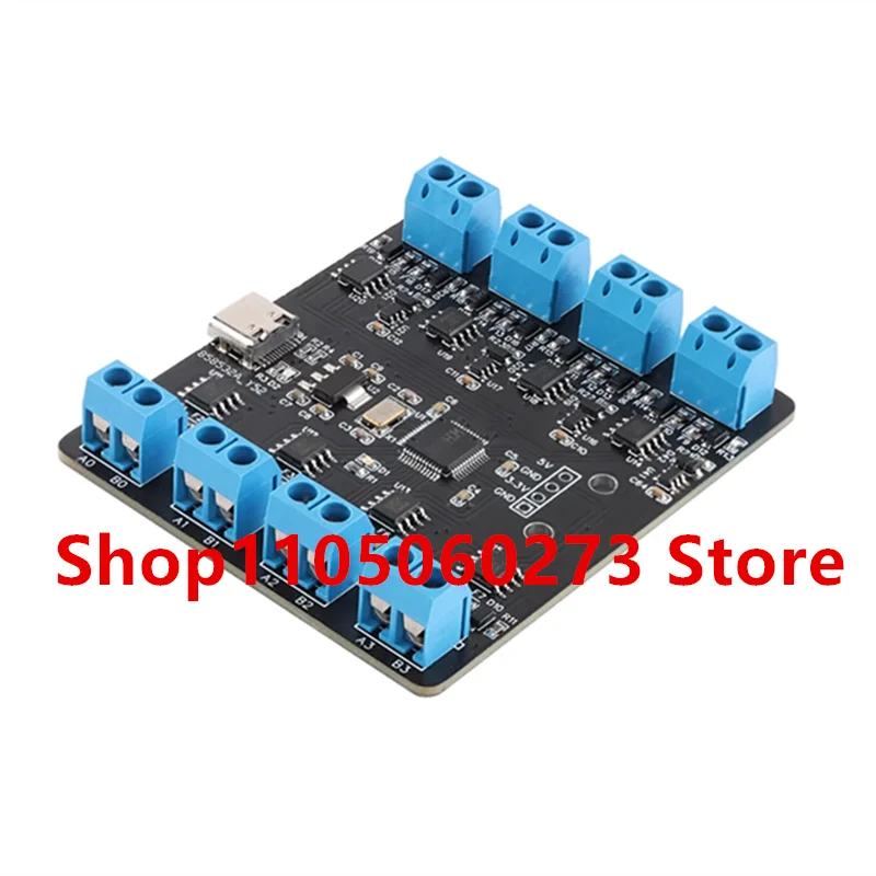 Original YR-6028/USB to 8-channel RS485 serial port Type-C to 8 RS485 multi-uart hub