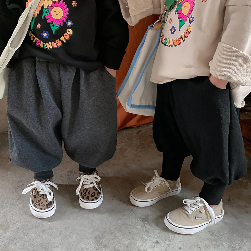 

2025 Autumn and Winter New Solid Color Cotton Velvet Trousers Thickened Thermal Knitted Sweatpants