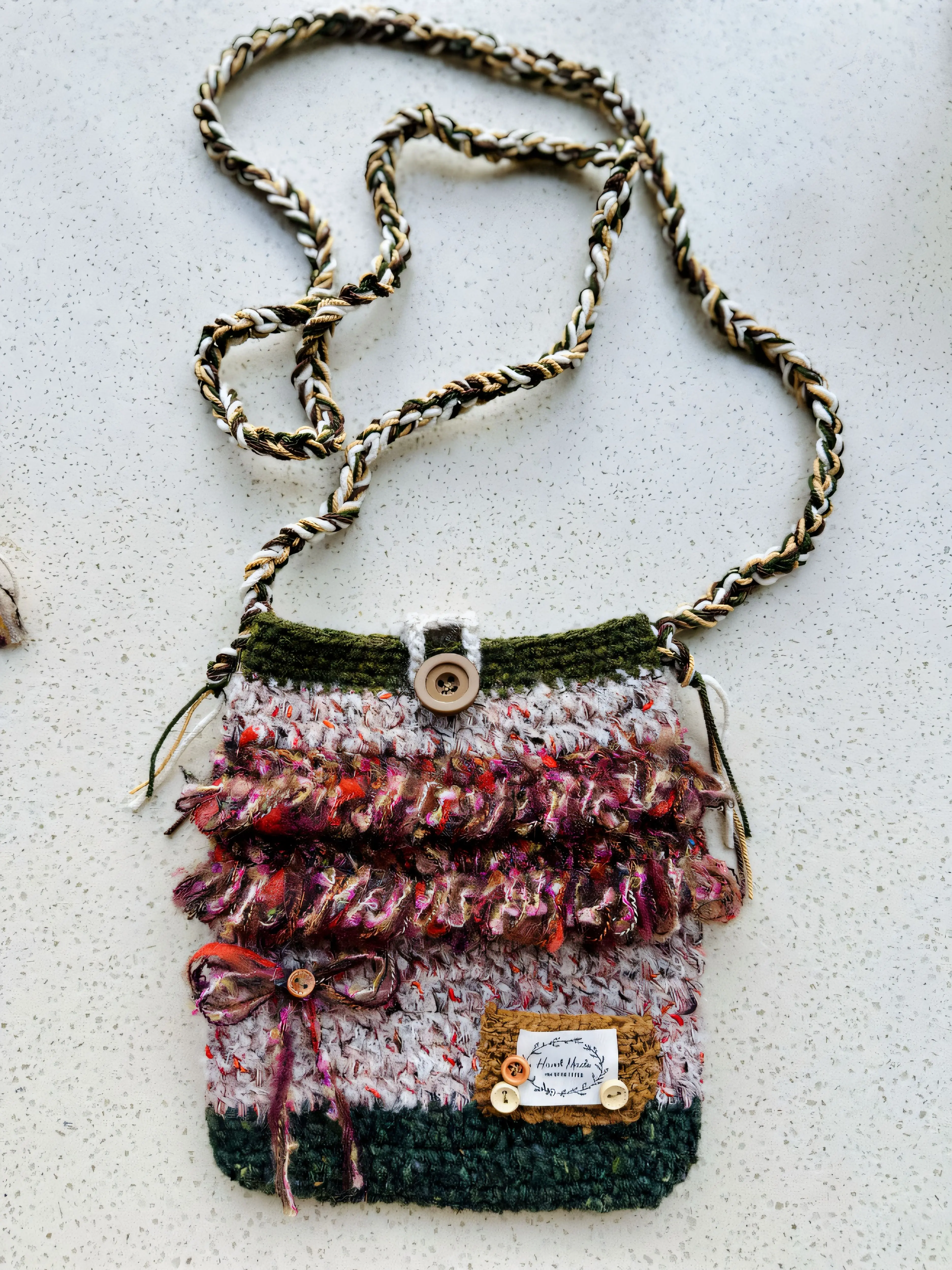 Niche Personality Hand-Woven Creative Handmade Gift Wool Woven Bag Crossbody