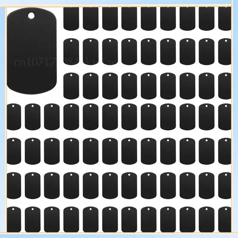 

-A60I 500 Pcs Metal Stamping Blanks Black For Stamping, Engraving Blanks Aluminum Stamping Blanks Keychain Blank Dog Tag