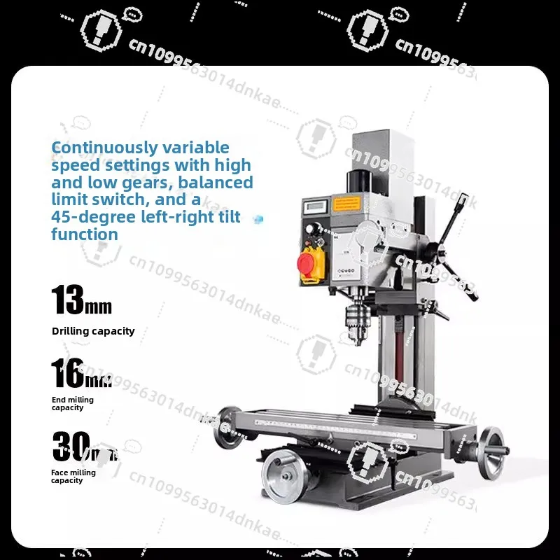 ZX16 Household Micro Drilling and Milling Machine Small Bench Drilling and Milling Machine Small Milling Machine Multi-function